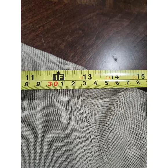 Ann Taylor 100% Silk Striped Beige Tan White Cardigan Sweater Women's Size S - Picture 5 of 7